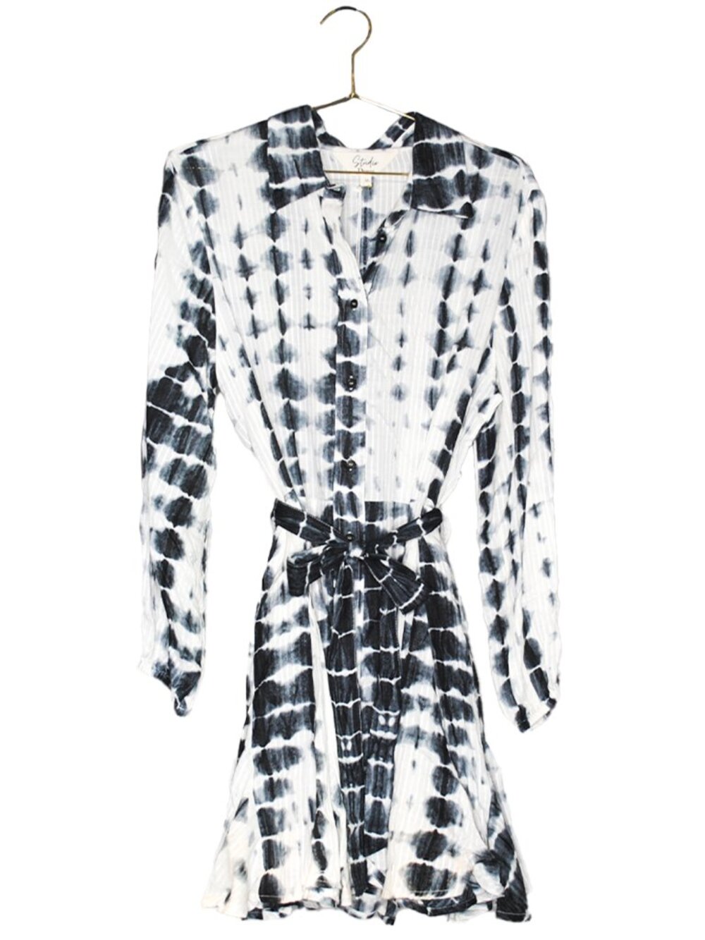 Short Tie-Dye Dress with Collar
